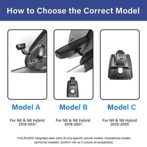 Cámara para Auto Holroadx OEM Look 4K, DVR para <span class=keywords><strong>Lexus</strong></span> NX y NX <span class=keywords><strong>Hybrid</strong></span> 2018-<span class=keywords><strong>2022</strong></span>, <span class=keywords><strong>UX</strong></span> 260h 2019-2020, Grabación en Bucle, Monitor de Estacionamiento, WiFi, App - Product Image 4