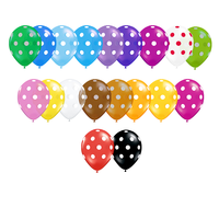 Ballons d'impression personnalisés de 12 pouces ballons en latex imprimés à pois ballons à pois chromés pour la décoration de fête d'anniversaire