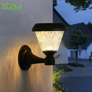 High Brightness ABS Garden Park Courtyard Waterproof Ip67 Outdoor Solar Wall Lamp 5w RGB Remote Control Led Solar Garden Light