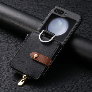 Porte-cartes pliant en cuir PU couverture mobile avec anneau étui portefeuille pour téléphone avec <span class=keywords><strong>pochette</strong></span> pour Samsung <span class=keywords><strong>Z</strong></span> Flip 6 5 4 <span class=keywords><strong>3</strong></span> - Product Image 6