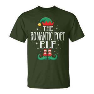 T-shirt de Noël Romantique Poet Elf, chemise de Noël assortie pour les fêtes - Product Image 1