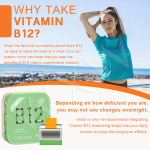 Tiras de película oral de suplemento de vitamina B12 vegana de último diseño, soporte de inmunidad y suplemento de vitaminas, película oral de disolución rápida - Product Image 6