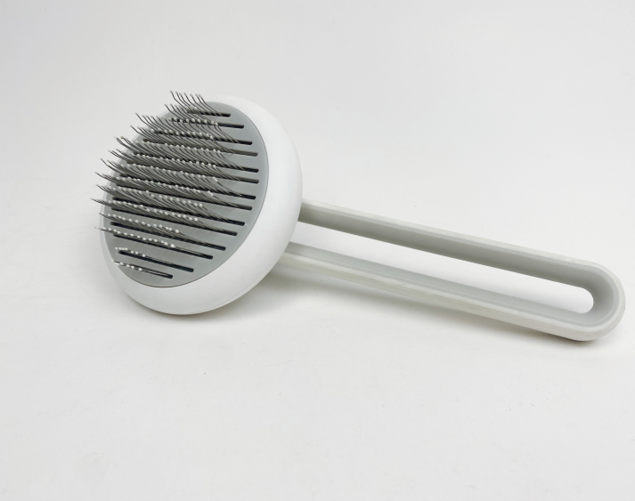 Sustainable Pet Grooming Brush Self Cleaning Dog Pet Hair Remover Cat Comb With Massaging Bead On Tips