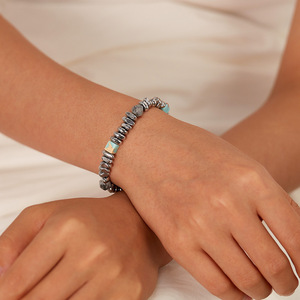 <span class=keywords><strong>Tarzan</strong></span> Stone Pulsera con cuentas geométricas Pulsera <span class=keywords><strong>de</strong></span> acero inoxidable Oro Plata Pulsera para <span class=keywords><strong>mujer</strong></span> Hainon 2270 - Product Image 6