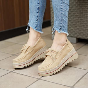 Chaussures Plates pour <span class=keywords><strong>Femme</strong></span> Printemps <span class=keywords><strong>2022</strong></span>, Baskets de Marche à Plateforme pour <span class=keywords><strong>Femme</strong></span>, Mocassins en Daim pour Dame, Chaussures Décontractées - Product Image 5