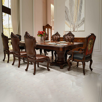 Chaise de salle à manger de style campagnard américain, fauteuil rétro en bois massif, chaise en cuir de vachette pleine fleur, chaise de salle à manger vintage de style français
