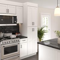 Meuble de cuisine en bois massif de style minimaliste moderne, personnalisable et facile à installer pour maison résidentielle