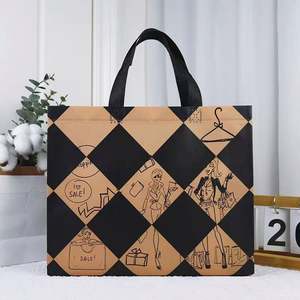 Sacs de shopping en non-tissé personnalisés avec logo imprimé, sacs de shopping imprimés personnalisés - Product Image 3