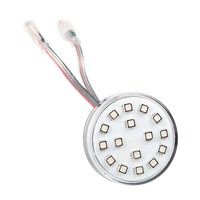 LED Cabochon 60mm AC24V Auto 1-16 Série E14 pour Parc d'Attractions, 16 LED RGB pour Éclairage de Parc à Thème