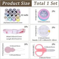 Mini kit de couture portable écologique avec boîte de rangement en métal pour la maison ou les voyages, idéal pour les travaux d'aiguille et les fournitures de couture