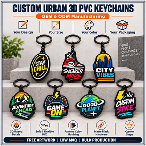 Llaveros 3D de PVC Suave Personalizados con Texto Motivacional y Herrajes Negros, Fabricación OEM ODM - Product Image 4
