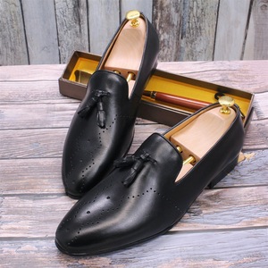 Mocasines de Hombre de Alta Calidad, Cuero Genuino, para Oficina y Trabajo, Otoño, Aumentan la Estatura, Antideslizantes, Zapatos de Moda para Exteriores - Product Image 4