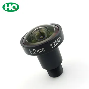 3.2mm 12MP M12 Mount Fisheye Lens F2.0 For 1/1.7" Image Sensor 12 Megapixel Panoramic Camera 160 Degree 4K CCTV Lens