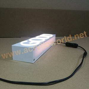 Letrero LED Acrílico para Interiores con Borde Iluminado y Logotipo, Soporte de Exhibición Iluminado de Bajo Consumo para Mostrador y Montaje en Pared - Product Image 6