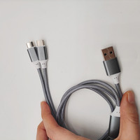 2023 nuevo puerto doble tipo C USB macho adaptador divisor Cable de carga Popular para altavoz de teléfono móvil otra impresora de cobre puro