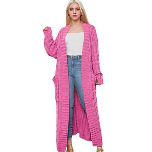 Bestseller Manteau à poches torsadées Automne Hiver Nouveauté pour la mode féminine européenne et américaine Veste élégante <span class=keywords><strong>Cardigan</strong></span> décontracté - Product Image 5