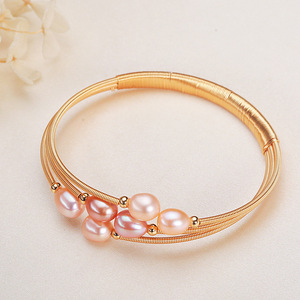 Pulsera de Perlas de Agua Dulce del Lago de la Montaña de Zhuji, Estilo Femenino, Joyería de Mano Trenzada para Regalo, Ocasiones, Venta al por Mayor - Product Image 4