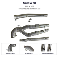 Kit de Downpipe et de Tuyaux Avant à Montage Direct pour Audi RS Q3 F3 2.5T 2019 à 2025 RHD Cinq Pièces avec Bande Thermique Tressée et Colliers de Serrage