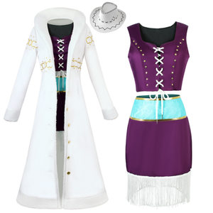 Anime Outfit Nico Robin Cosplay Fur Collar <strong>Coat</strong> Anime Sea <strong>King</strong> Cos Uniform for Party Stage - Product Image 1