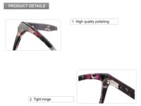 ZOWIN modèle 33188 carré femmes acétate optique cadre Floral acétate lunettes logo personnalisé cadre prêt Stock lunettes