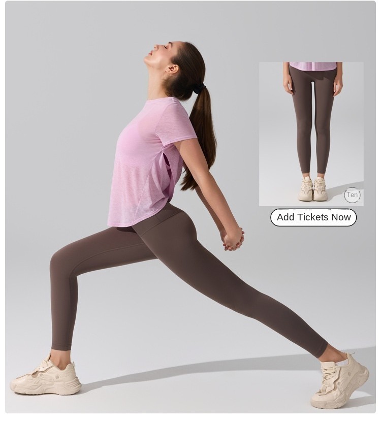 Cross-Border Women's Sports Top - Quick-Dry Breathable Short Sleeve for Running, Pilates & Yoga