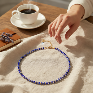 Bracelet en perles œil de tigre tendance, élégant et stylé, accessoire de collier - Product Image 3