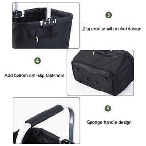 Cesta de Mercado Plegable, Cesta de Almacenamiento con Cuerda, Práctica para Camping - Product Image 4