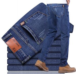 Vendita Diretta dalla Fabbrica <span class=keywords><strong>Jeans</strong></span> da <span class=keywords><strong>Uomo</strong></span> Casual Nuovi Slim Dritti per Inverno Autunno in Denim Spessorato a <span class=keywords><strong>Vita</strong></span> Media Stile High Street - Product Image 1