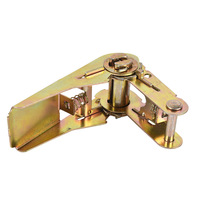 Attache 25mm 1 pouce Jaune 45 # Sangle de fixation en acier avec boucle à cliquet pour le transport et l'expédition