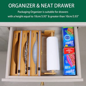 Wrap En Folie Dispenser <span class=keywords><strong>3</strong></span> In 1 Bamboe Wrap Dispenser Dia Snijder Wrap Dispenser - Product Image 3