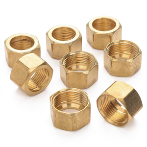 Écrou bouchon hexagonal en laiton poli forgé, résistant à la corrosion, pour étanchéité, raccord fileté SAE basse pression, vente en gros - Product Image 1