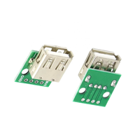 Adaptateur USB 2.0 Type-A Femelle DIP 4 broches - Module convertisseur de carte de circuit imprimé à prise droite, chargeur, alimentation, câble de données NP14-SA Original
