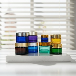 Frosted Cosmetic Packaging 30g 50g <b>Empty</b> Clear Glass Cream <b>Jars</b> With Screw Cap for Body Butter - Product Image 6