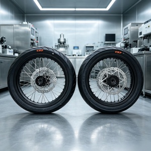 Nuevo Kit de Neumáticos de Conversión KYZ <span class=keywords><strong>17</strong></span> Supermoto, Neumático con Cámara de Butilo para Motocicletas Doble Propósito, Alto Agarre para Calle y Pista - Product Image 1