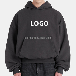 High Quality Cotton Winter <b>Hoodie</b> Oversized Heavyweight Boxy Hoodies Custom logo Cropped Oversized French Terry Baggy Hoodies - Product Image 3