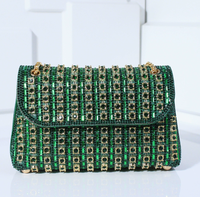 Sac de Soirée Designer pour Femme, Petit Sac Bandoulière Tendance, Pochette Femme en PU avec Chaîne, Rabat, Haute Qualité