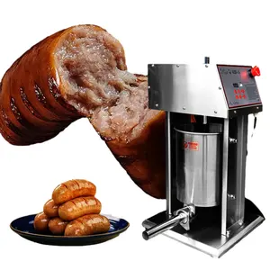 Máquina automática popular para hacer salchichas eléctricas, embutidora de salchichas, máquina de llenado de carne de acero inoxidable