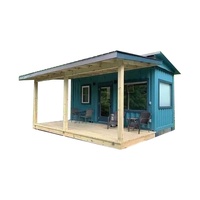 Casa Prefabricada en Contenedor con Terraza de Madera, Cocina y Baño Completos, Paneles Sándwich