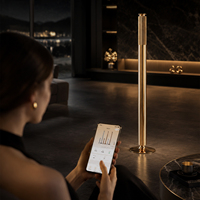 Diffuseur d'arômes de luxe sur pied doré, sans eau, pour usage commercial et domestique, atomiseur silencieux avec éclairage LED, grande capacité