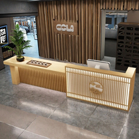 Comptoir de réception pliable moderne et luxueux, design incurvé, surface solide, écologique, garantie 10 ans, hôtels, écoles, hôpitaux