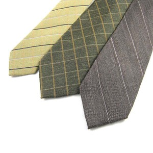 Mens Necktie Skinny Wool <strong>Tie</strong> <strong>Tweed</strong> Pattern Wool Neck <strong>Ties</strong> - Product Image 3
