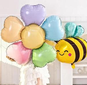 Palloncino Gigante in Foil <span class=keywords><strong>a</strong></span> Forma di Margherita Arcobaleno Pastello, Palloncini Floreali Pastello, Decorazioni per Feste di Compleanno <span class=keywords><strong>a</strong></span> <span class=keywords><strong>Tema</strong></span> Ape - Product Image 3