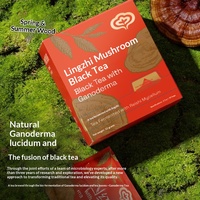 [Nouvel Emballage] Thé Noir Chunshan Xiamu au Ganoderma Fermenté en Conjointe Fermentation, Thé Nuage de Montagne de Haute Qualité en Boîte
