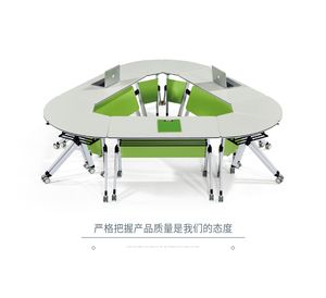 Solutions de mobilier scolaire tout-en-un : Ensembles de salles de classe intelligents avec bureaux et chaises trapézoïdaux et modulaires - Product Image 4