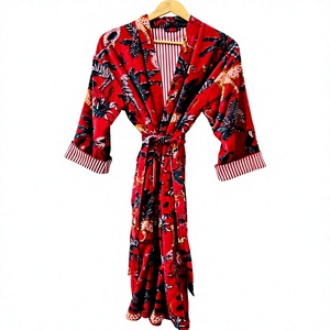 Manteau long en velours rouge pour femme, style enveloppant, à manches régulières, épais et écologique, idéal pour l'hiver et le printemps - Product Image 1