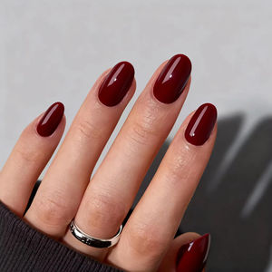 Ongles artificiels en <span class=keywords><strong>gel</strong></span> souple ovales en amande, couvrance totale, réutilisables, à presser, de haute qualité, prêts pour le salon - Product Image 6