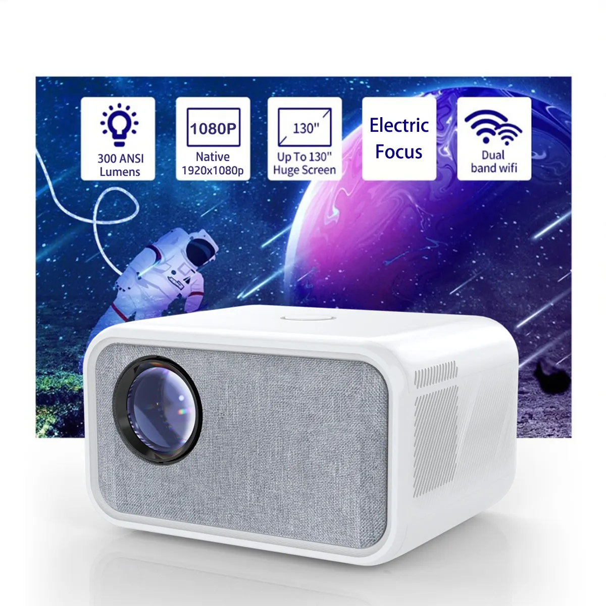 Foxgard 4K 3d Smart Led Light Projector Fabrikanten Draagbare Elektrische Focus Wifi Android Projector