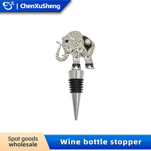 Thai Elephant Silver Diamond Pearl Wine Stopper Compact Portable Vacuum Sealing Bottle Stopper For Red Wine - Product Image 4