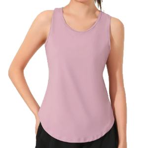 OEM สามารถปรับแต่งเสื้อกล้ามสีพื้นสำหรับผู้หญิง เสื้อกล้ามไร้แขนที่ใส่สบายและระบายอากาศได้ดีสำหรับผู้หญิง - Product Image 2