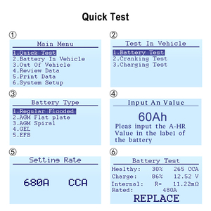 Pin Analyzer ancel BA101 Pin Xe Tester 12V 100-2000cca bắt đầu sạc hệ thống đa ngôn ngữ công cụ chẩn đoán - Product Image 3